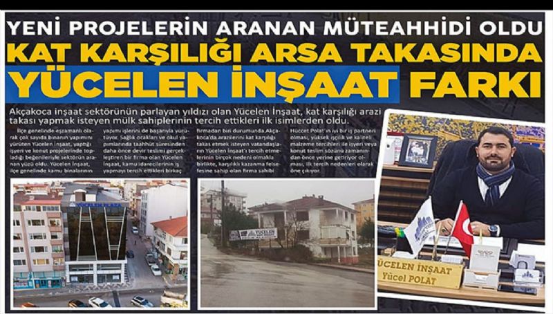 Yeni Projelerin Aranan Müteahhidi Yücelen Yapı İnşaat